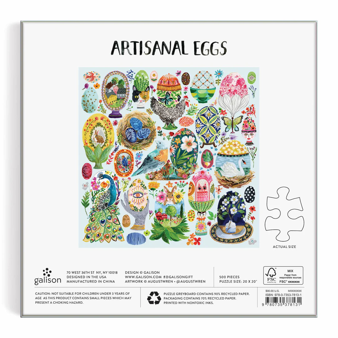 Artisanal Eggs 500 Piece Puzzle Galison