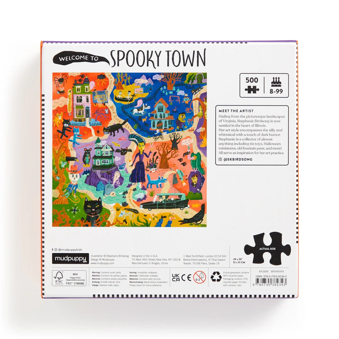 Welcome to Spooky Town 500 Piece Puzzle Mudpuppy