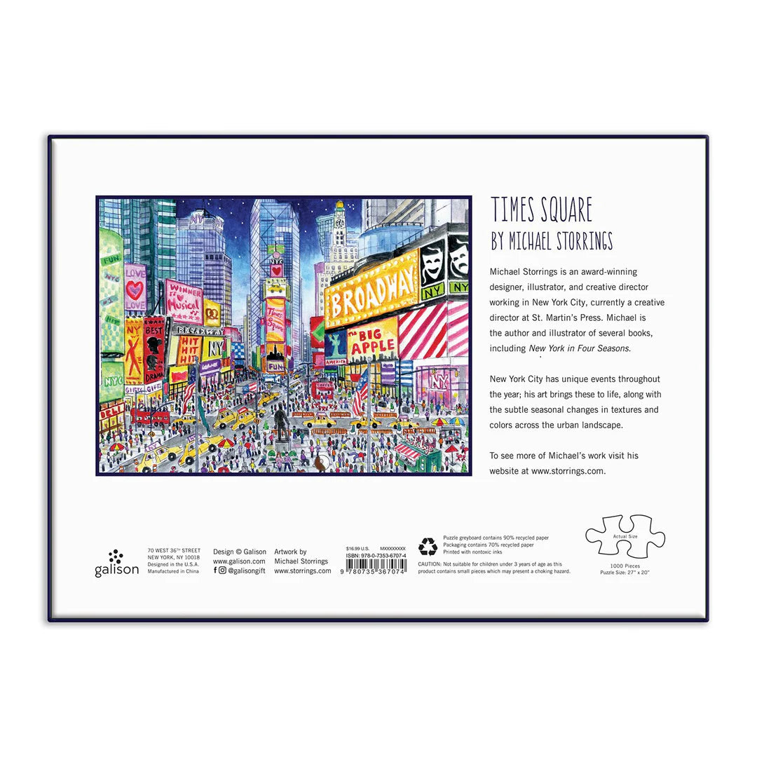 Michael Storrings Times Square 1000 Piece Puzzle Galison