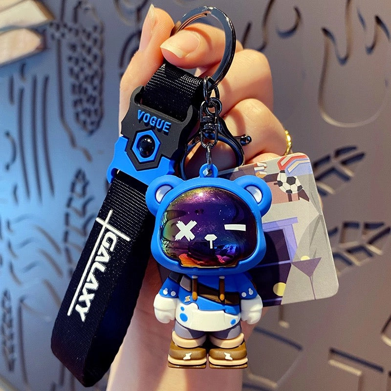 Creative Cute Bear Keychain – Resin Cartoon Pendant for Gifts