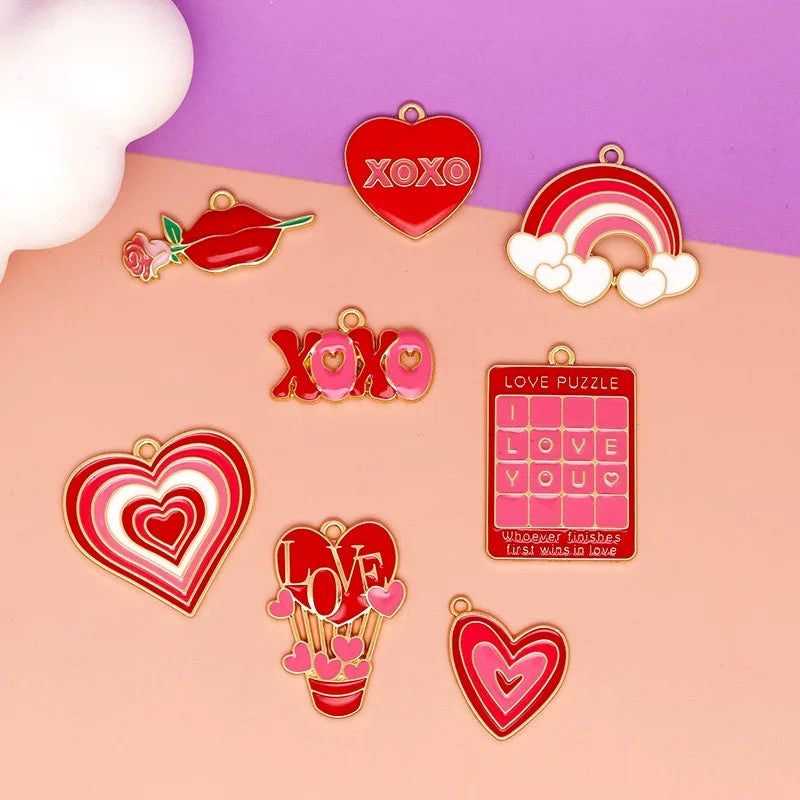 Charming Love-Themed Alloy Charms for Jewelry Making
