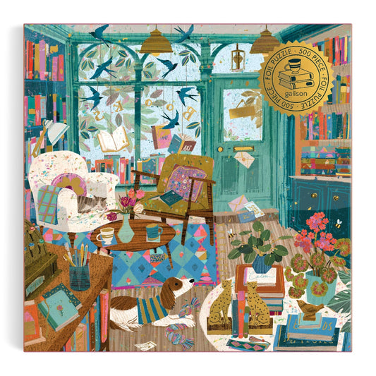 Bookshop Afternoon 500 Piece Foil Puzzle Galison