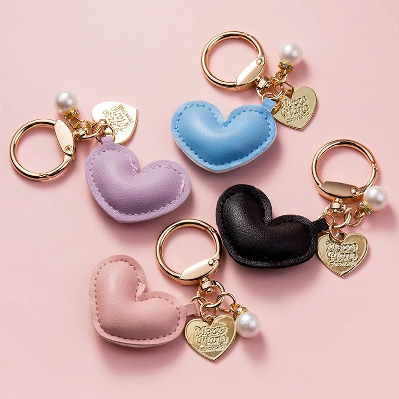 Sweetheart Pearl Elegance Keychain V Boutique Studio