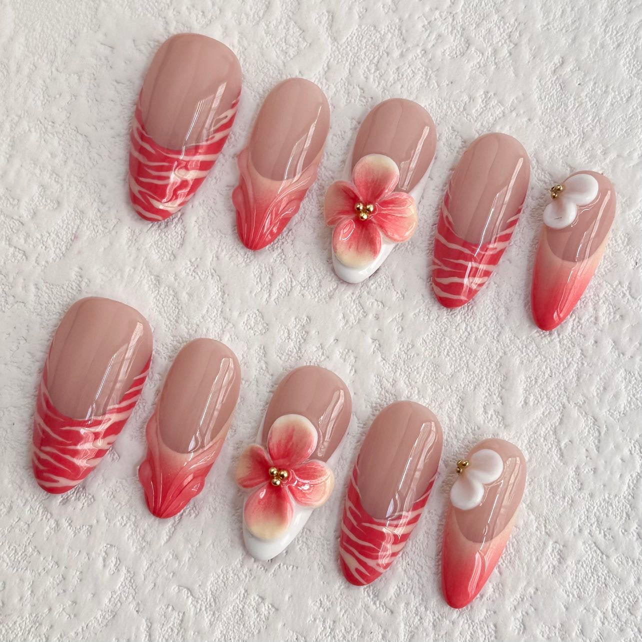 Floral Blush Press-on Nails