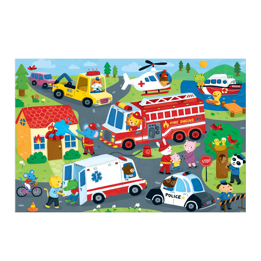 Rescue Vehicles 48 Piece Giant Floor Puzzle