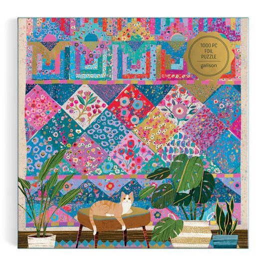 Victoria Ball Quilter's Corner 1000 Piece Foil Puzzle Galison