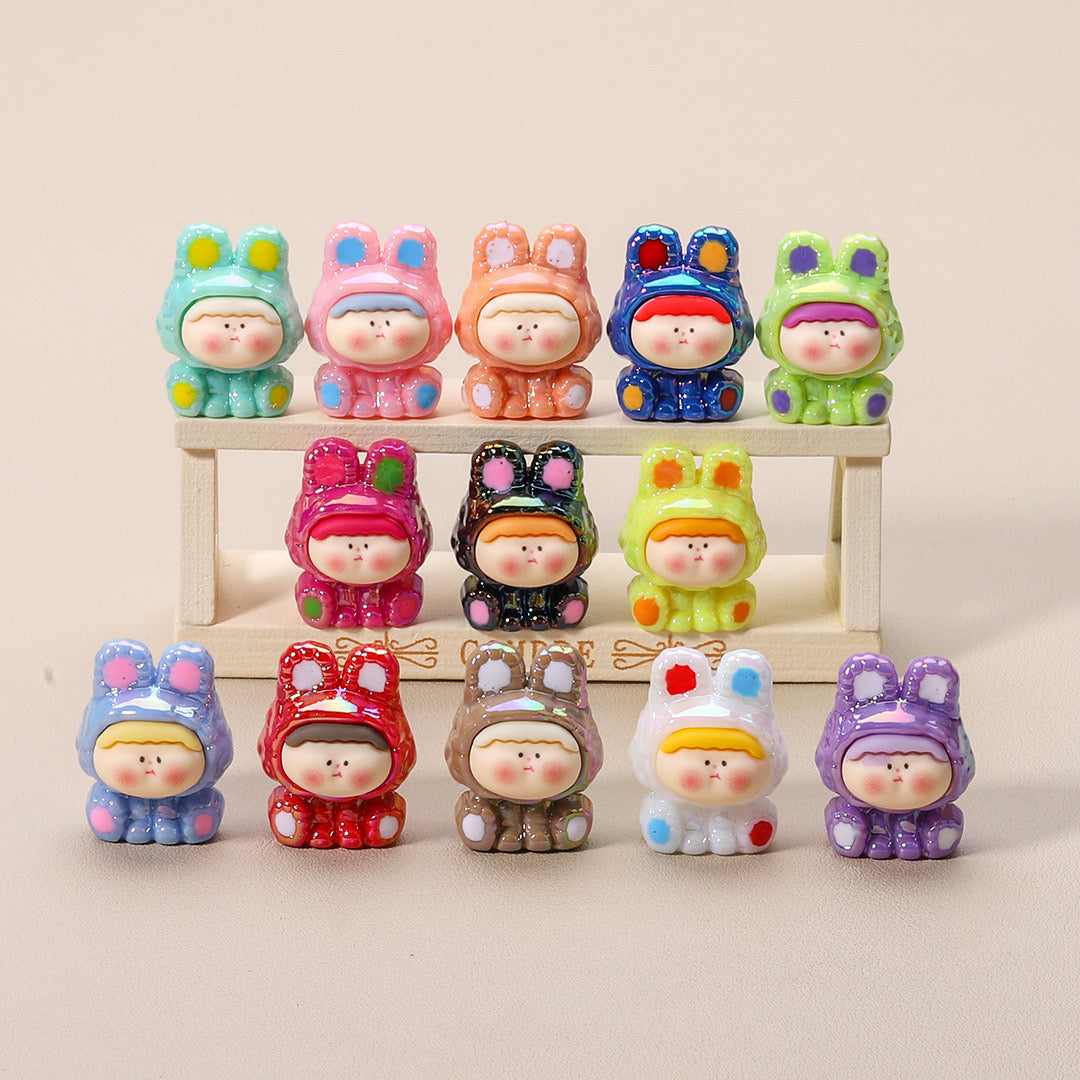 Mini Bunny Resin Figurines – Kawaii Desk Decorations