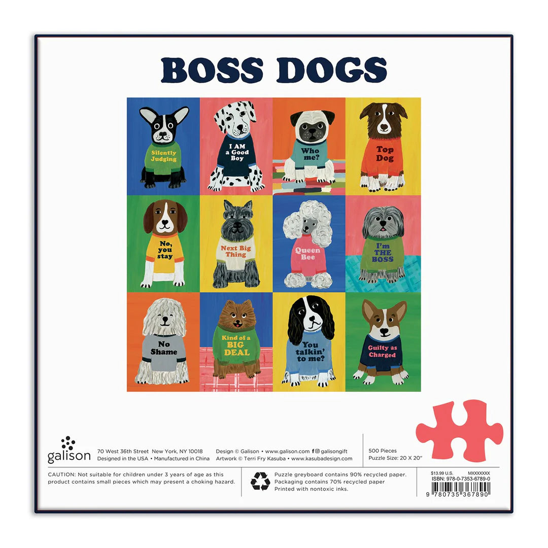 Boss Dogs 500 Piece Family Jigsaw Puzzle Galison