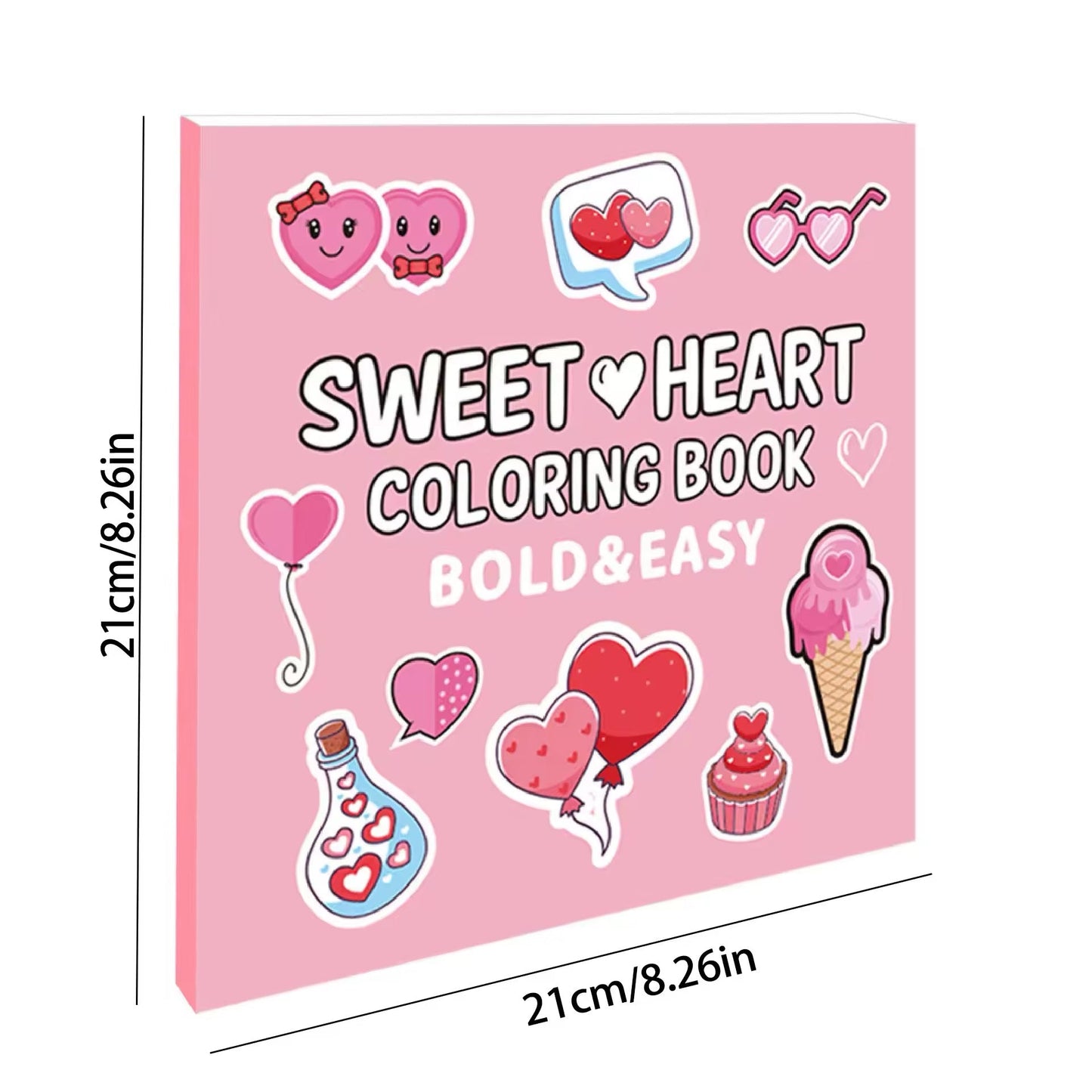 Sweet Heart Coloring Book – Cute & Easy Valentine-Themed Illustrations V Boutique Studio