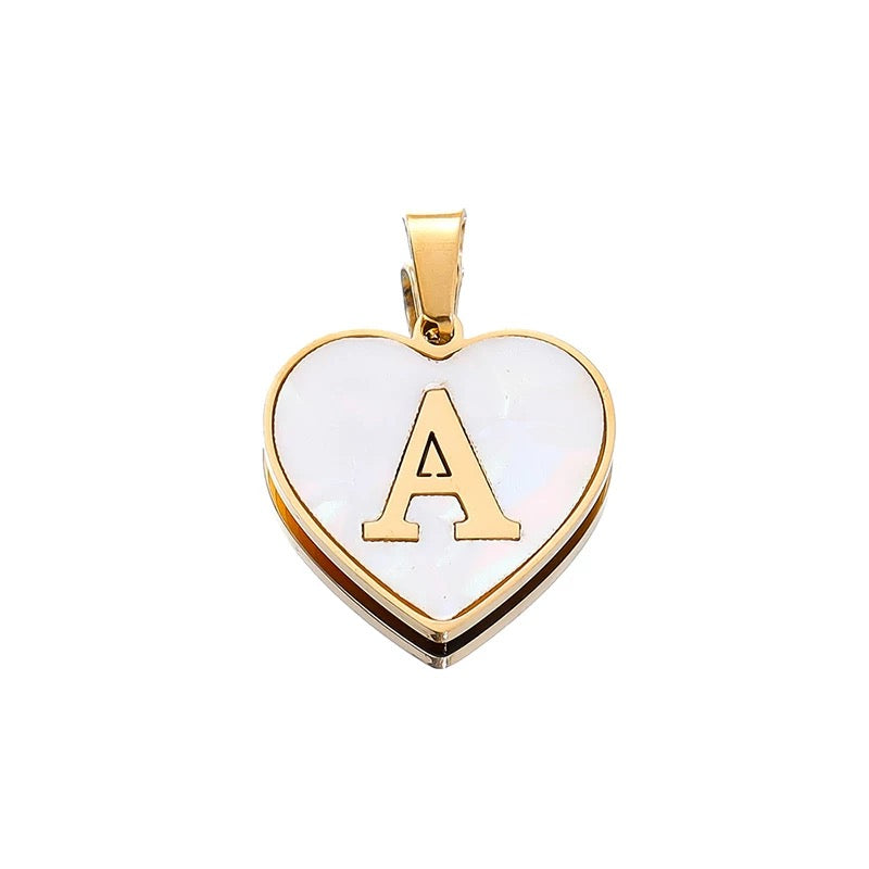 Elegant Heart Alphabet Charms for Jewelry Making