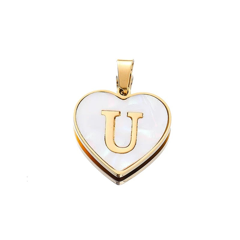 Elegant Heart Alphabet Charms for Jewelry Making