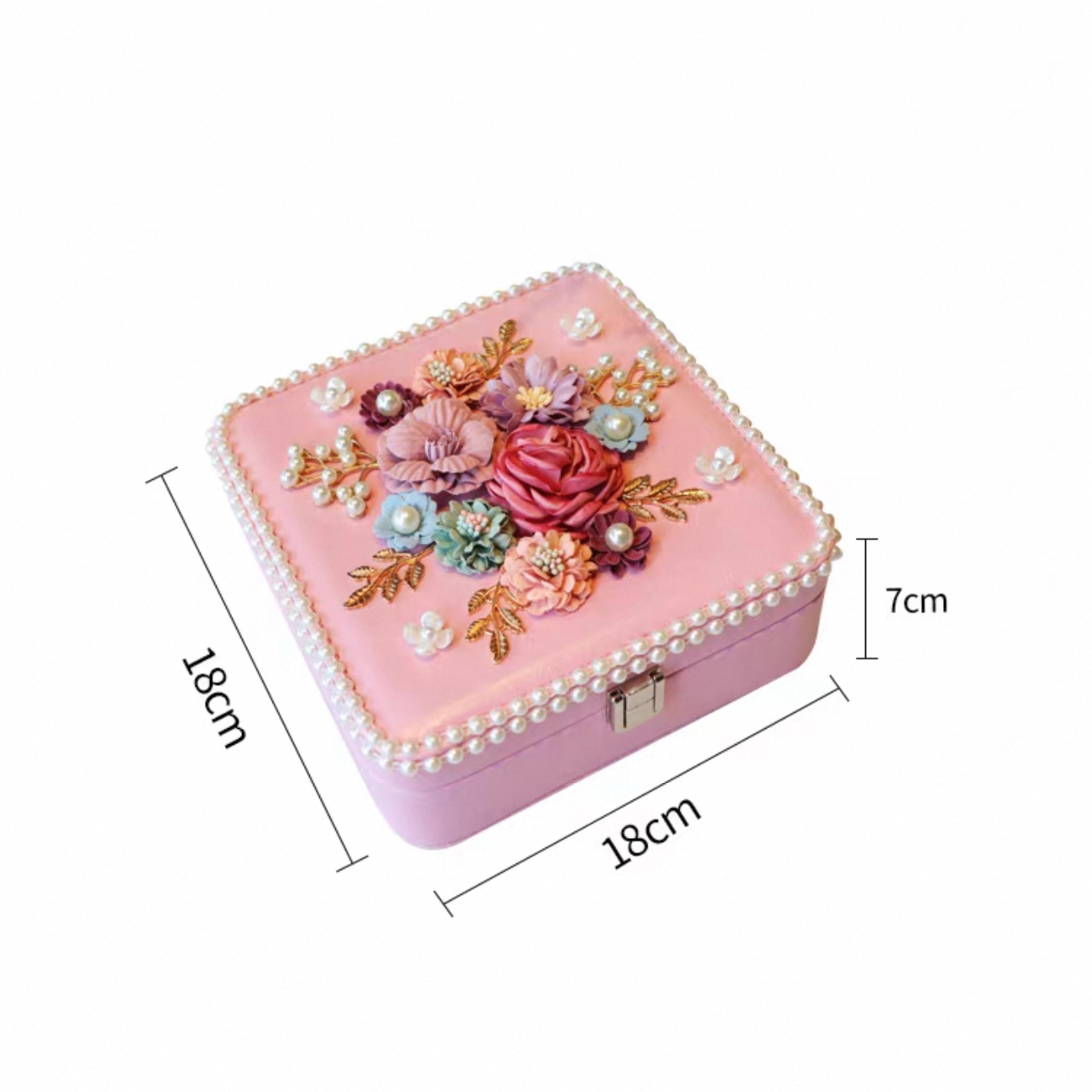 Charming Pink Floral Jewelry Box - Perfect Gift & Storage V Boutique Studio