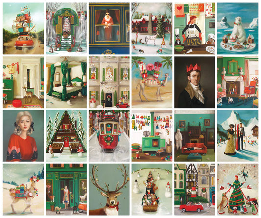 Janet Hill Advent Calendar Set of 24 Mini Puzzles