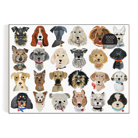 Paper Dogs 1000 Piece Puzzle Galison