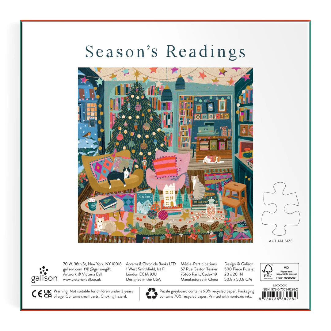 Season's Readings 500 Piece Foil Puzzle Galison