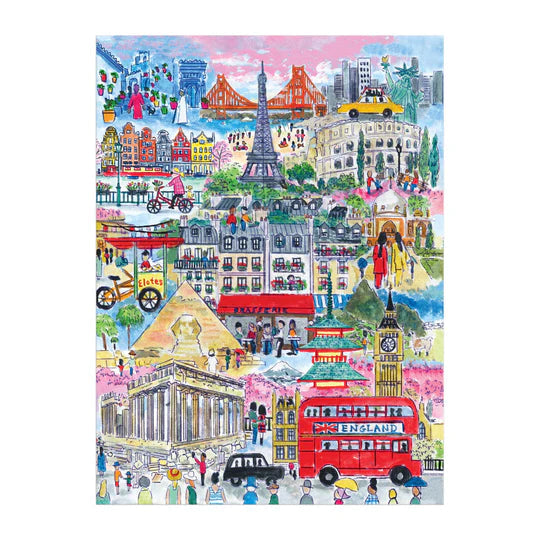 Michael Storrings Cities Around the World 1000 Piece Puzzle Galison