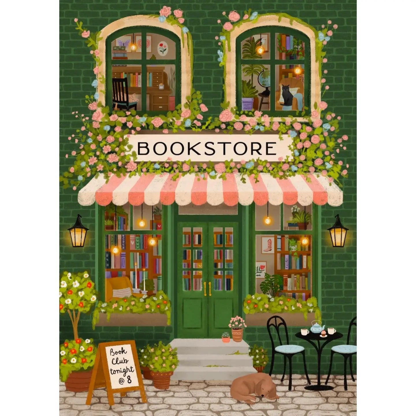 Emerald Bookstore 1000-Piece Puzzle