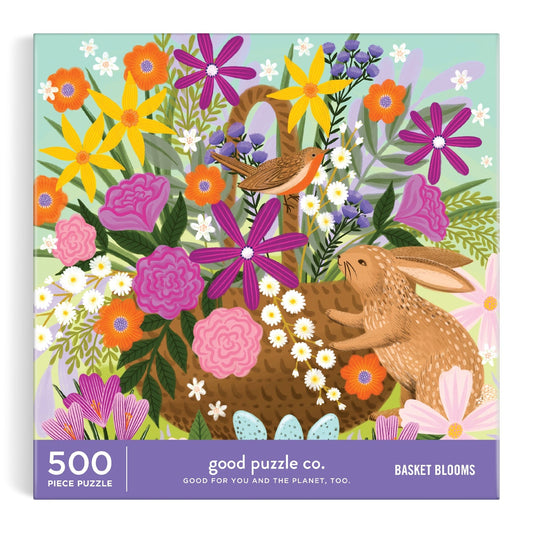 Good Puzzle Co. Basket Blooms 500 Piece Puzzle Galison