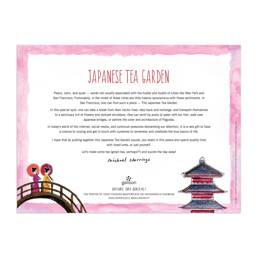 Michael Storrings Japanese Tea Garden 300 Piece Jigsaw Puzzle Galison