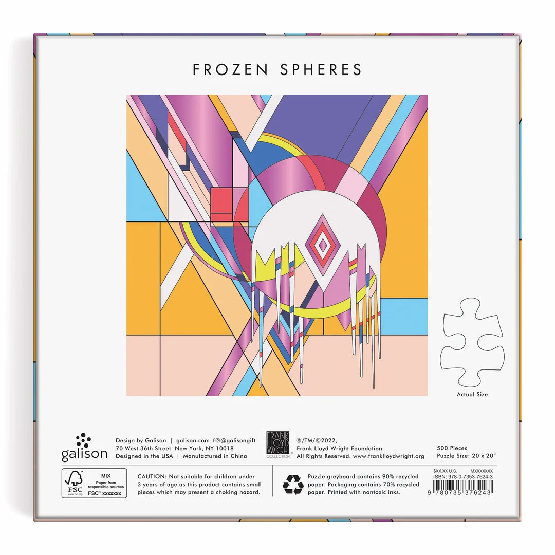 Frank Lloyd Wright Frozen Spheres 500 Piece Foil Puzzle Galison