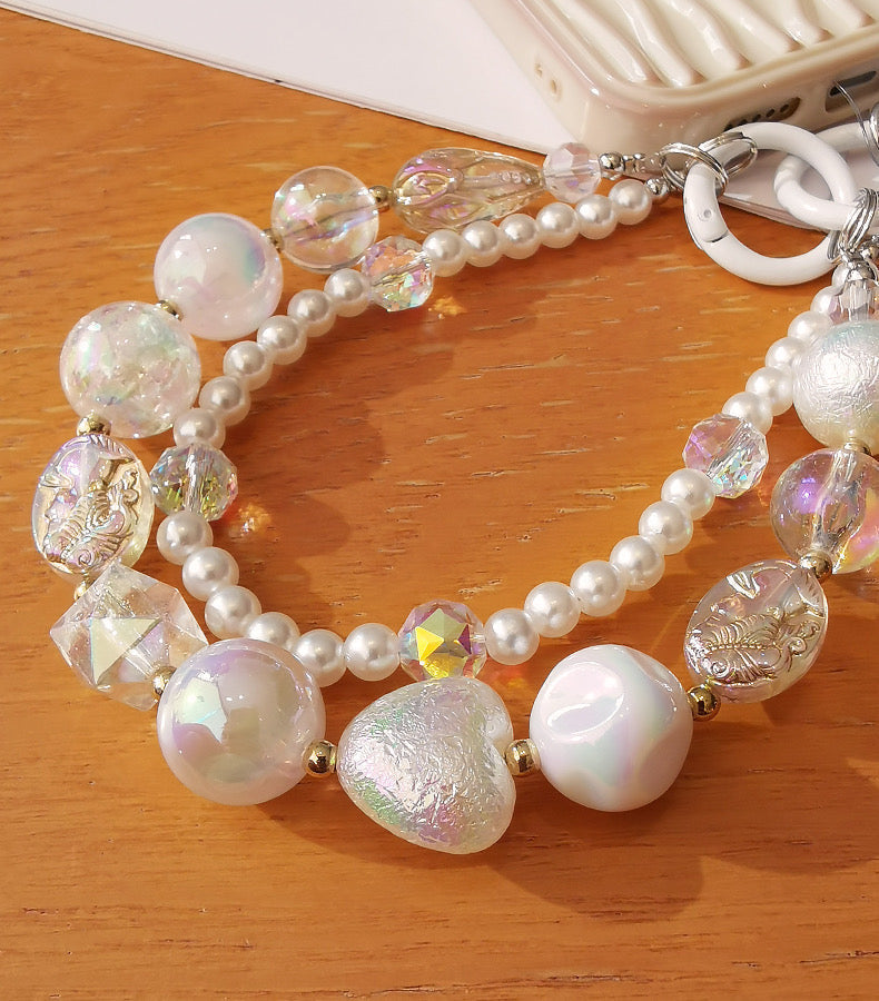 Aurora Pearl Charm Phone Lanyard