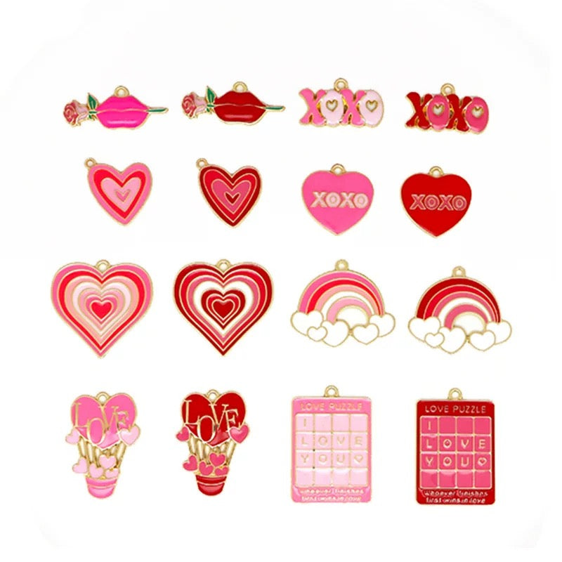 Charming Love-Themed Alloy Charms for Jewelry Making