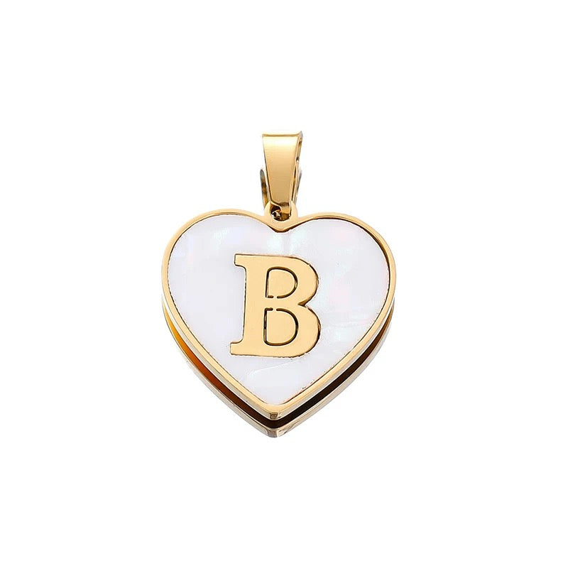Elegant Heart Alphabet Charms for Jewelry Making