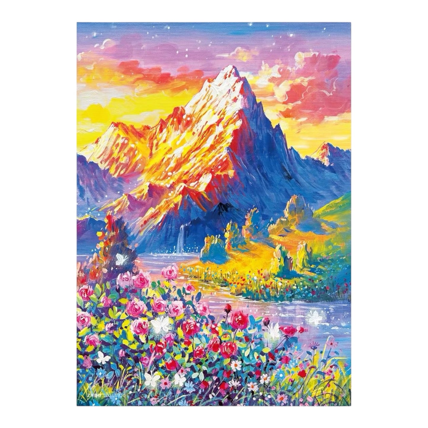 The Golden Hill Awash in Flowers 500 Piece Jigsaw Puzzle ZHIJU