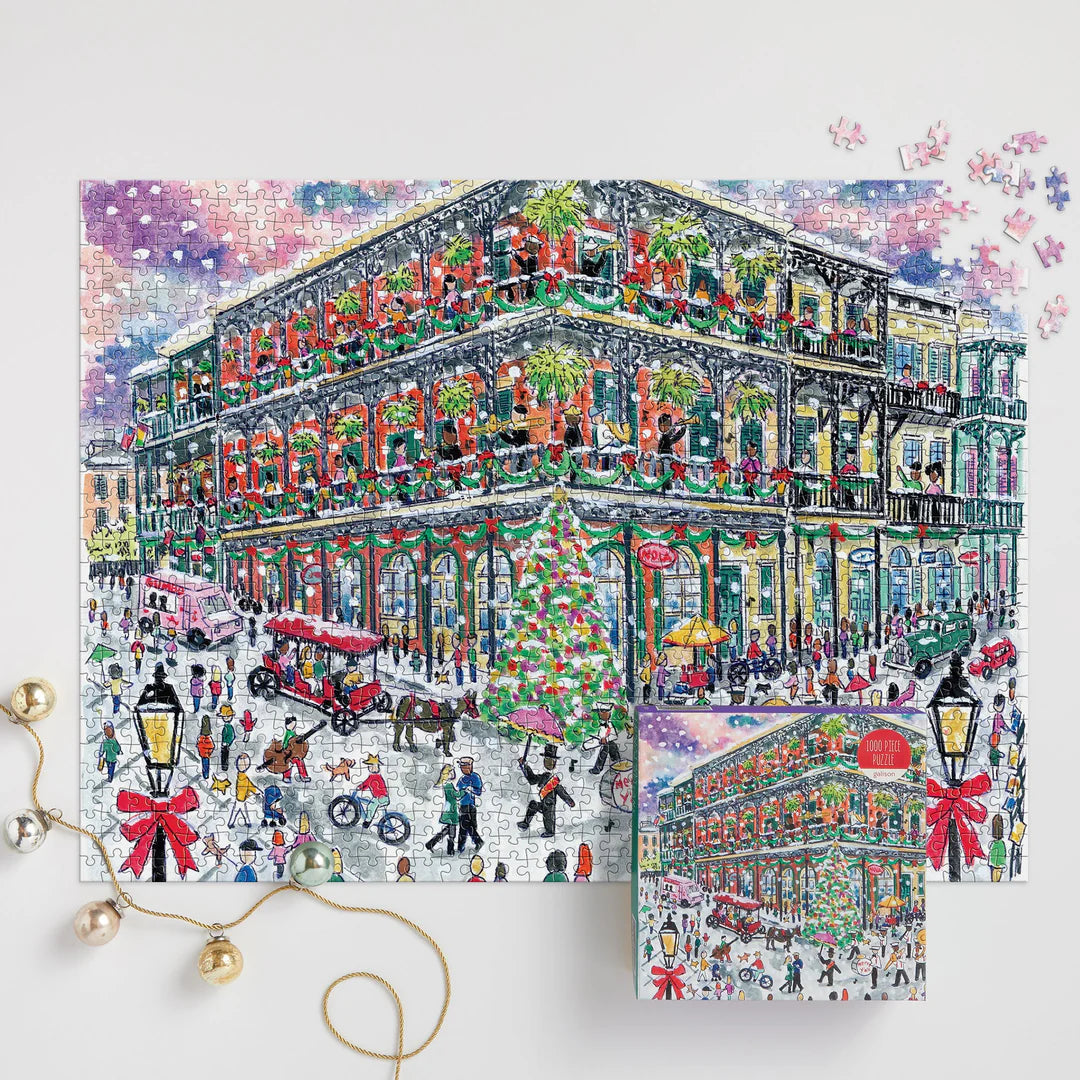 Michael Storrings Christmas in New Orleans 1000 Piece Puzzle Galison