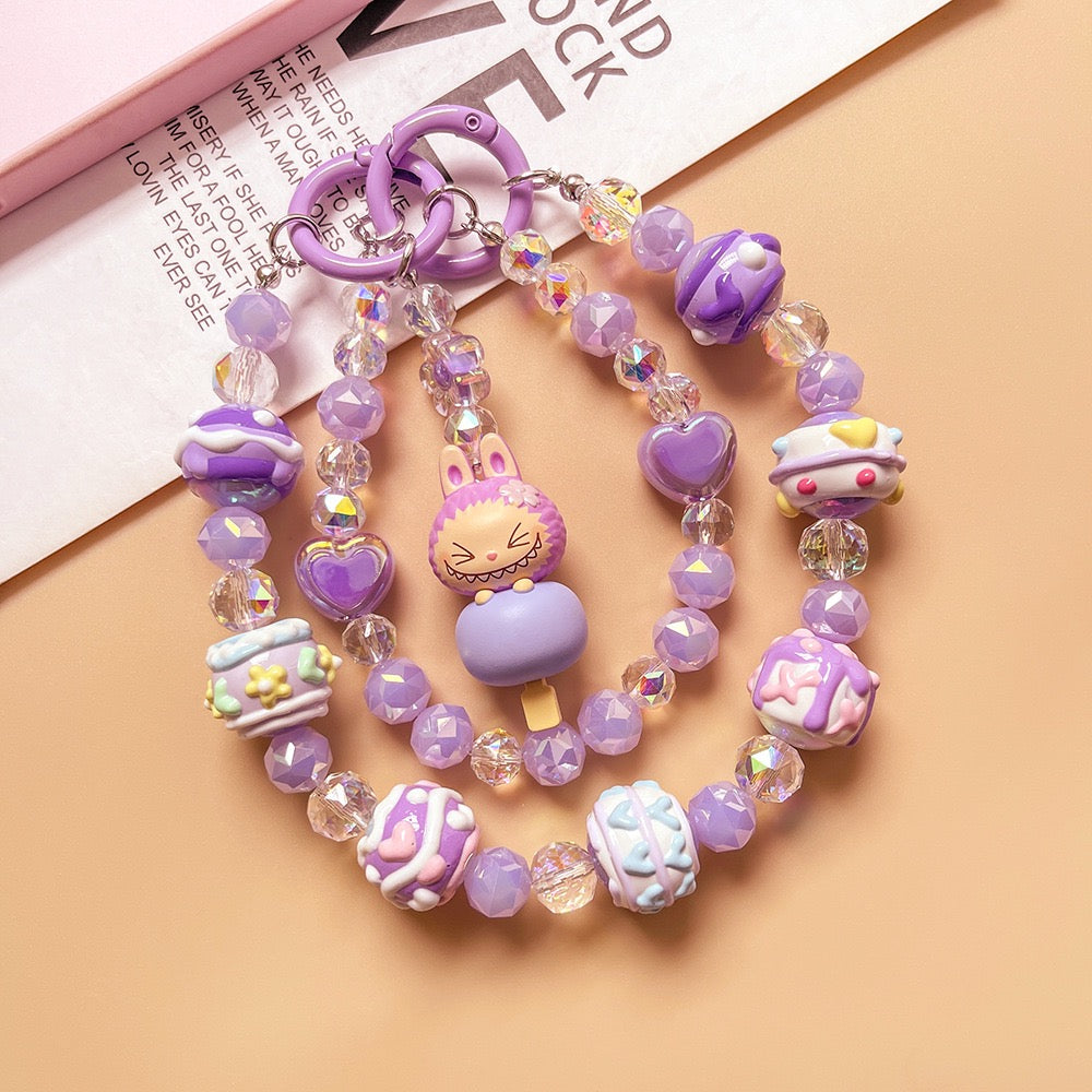 Handmade Beaded Cute Character Phone Lanyard