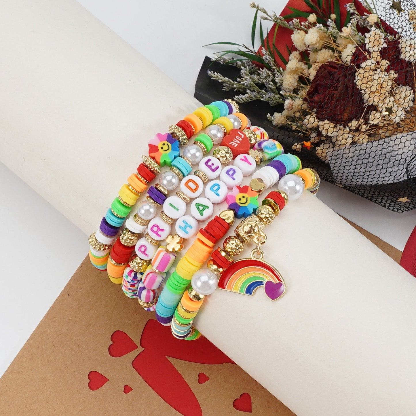Pride Beaded Bracelet Stack – Rainbow Jewelry for Pride Month
