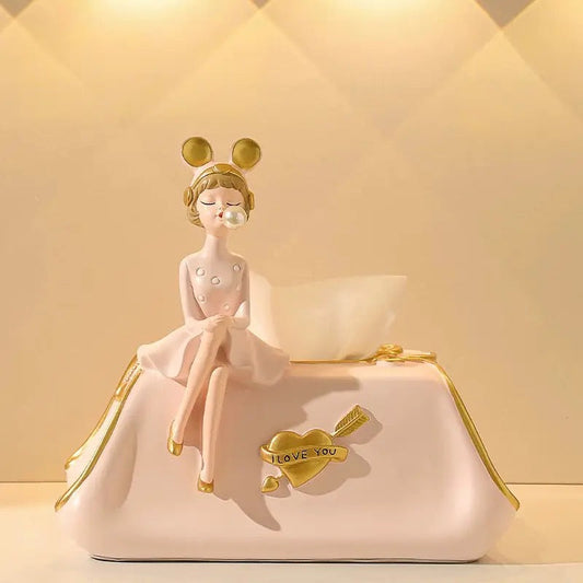 Elegant Bubble Girl Decorative Tissue Box V Boutique Studio