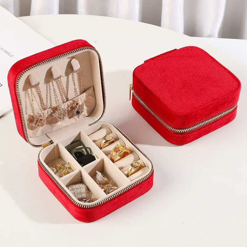 Custom Travel Jewelry Box – Personalized Organizer with Hooks & Rings