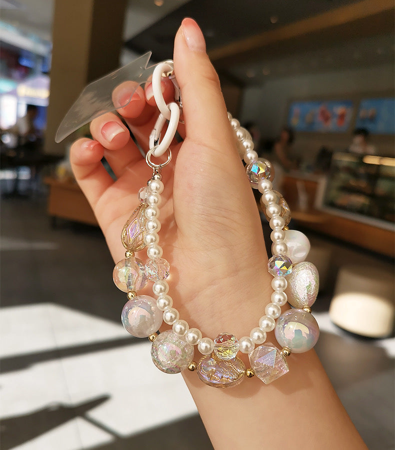 Aurora Pearl Charm Phone Lanyard