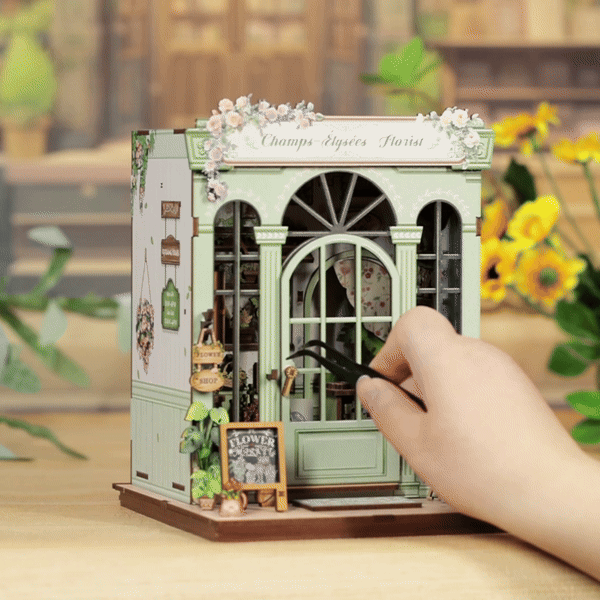 Champs-Élysées Florist – DIY Wooden Miniature Book Nook Kit