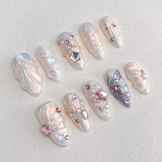 Snow White Press-on Nails V Boutique Studio