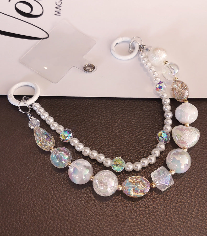 Aurora Pearl Charm Phone Lanyard