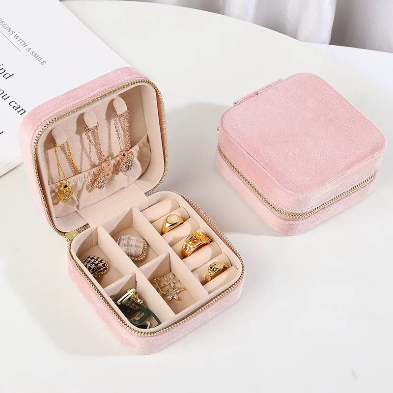 Custom Travel Jewelry Box – Personalized Organizer with Hooks & Rings