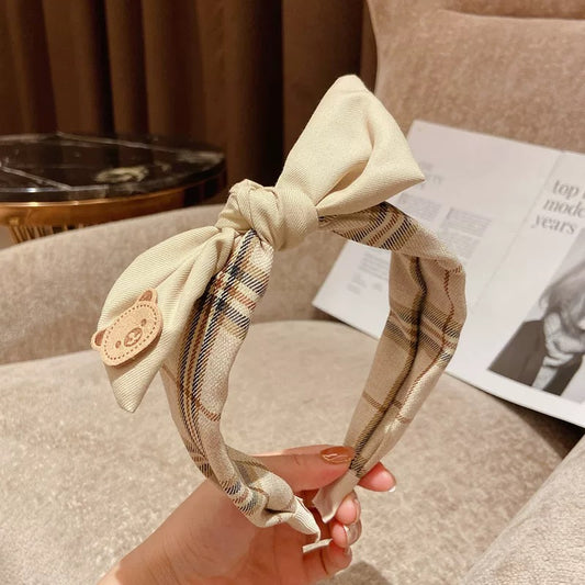 Bear Love Plaid Headband