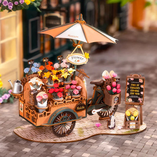 3D Blossom Cart Puzzle – Delightful Handmade Gift Rolife