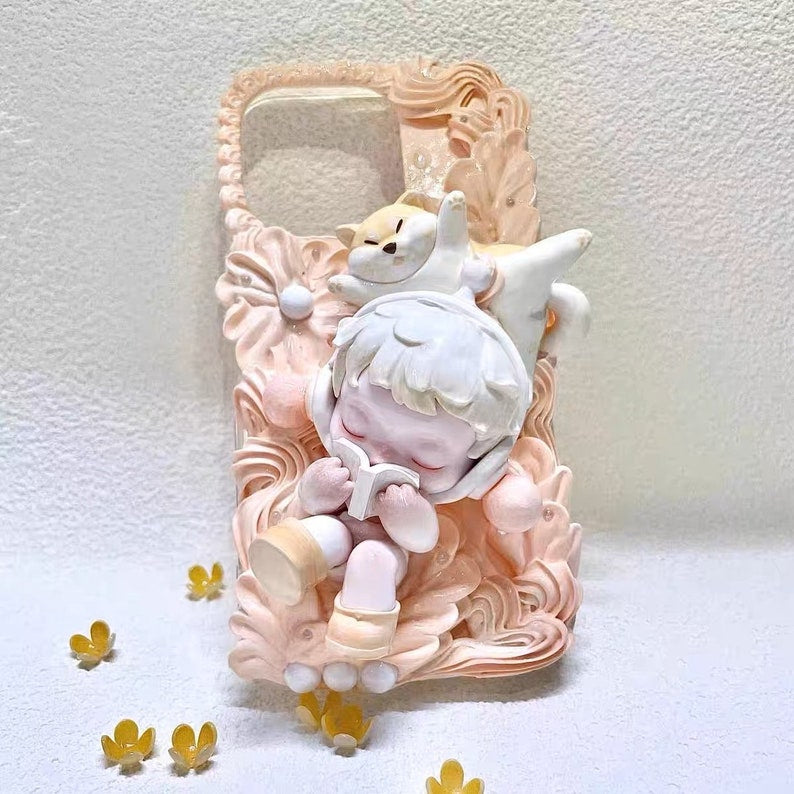 Handmade 3D Cream Doll Phone Case – Kawaii Design