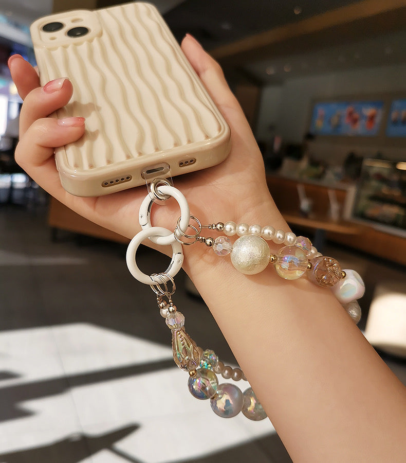 Aurora Pearl Charm Phone Lanyard