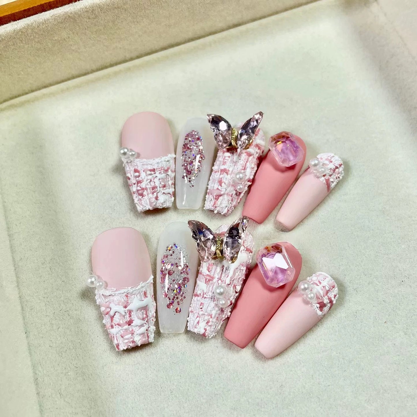 Butterfly Gem Ballet Press-on Nails