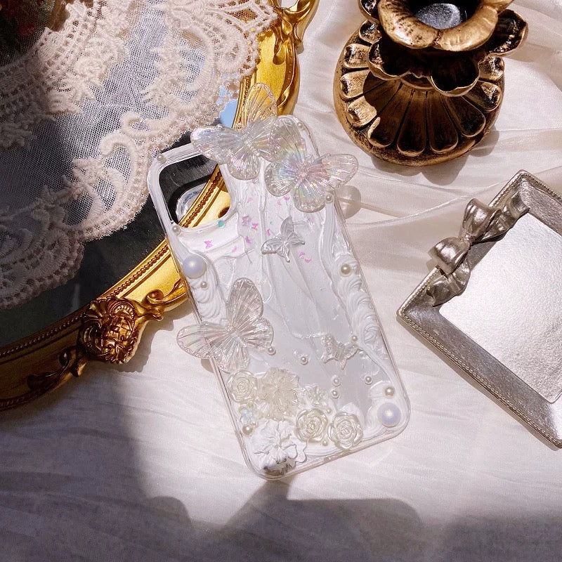 Handmade Dreamy Pearl Butterfly Phone Case
