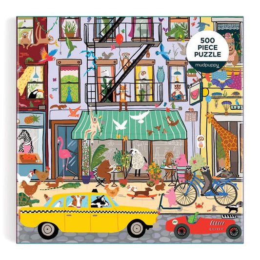 Critter City 500 Piece Family Puzzle Mudpuppy