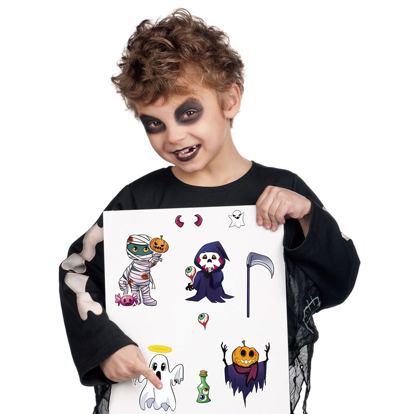 Halloween DIY Pumpkin Puzzle Stickers - 32 Sheets V Boutique Studio-New
