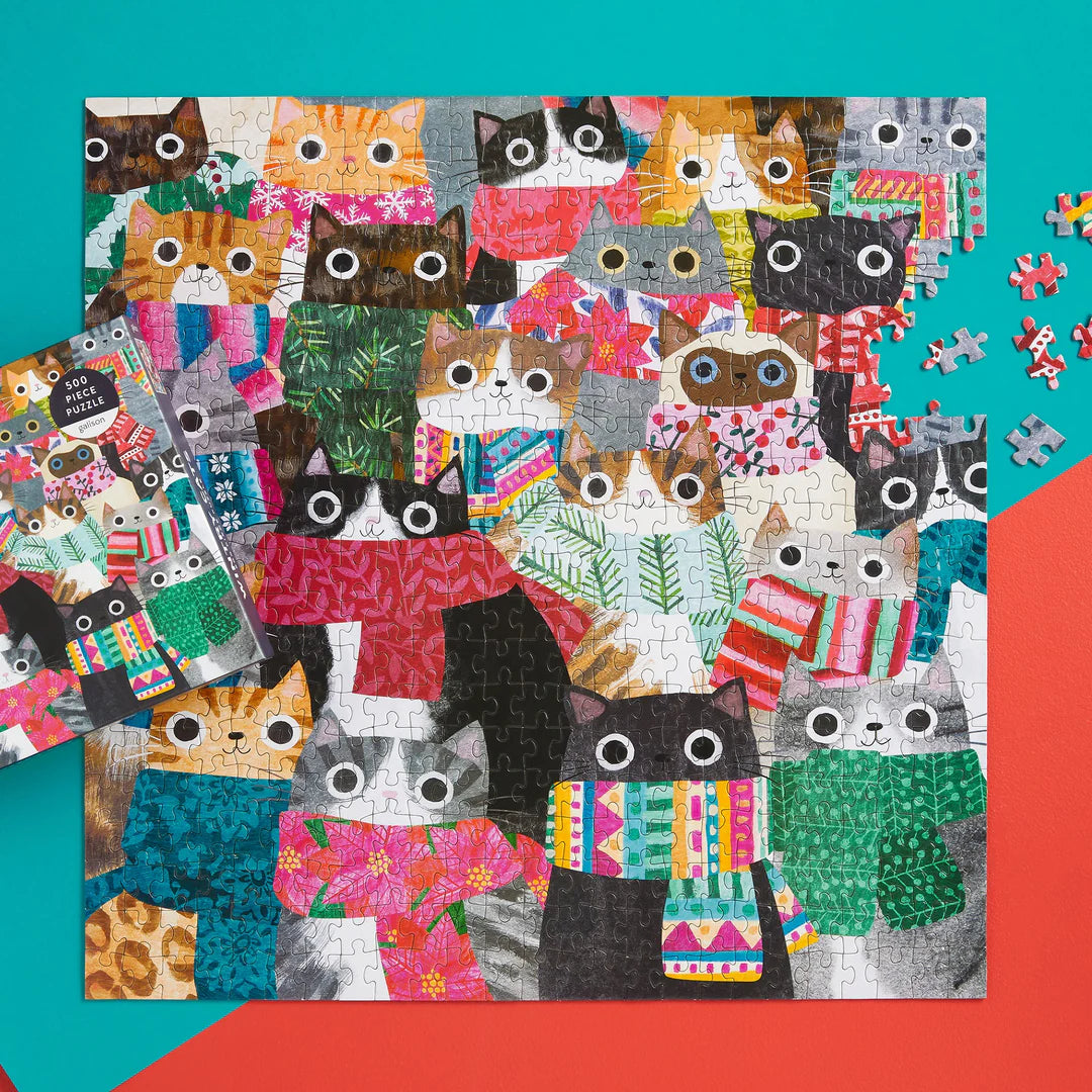 Wintry Cats 500 Piece Puzzle V Boutique Studio