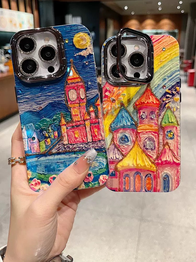 Dreamy Phone Case – Castle, Dolphin & Starry Town Series