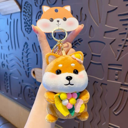 Cute Plush Shiba Dog Keychain