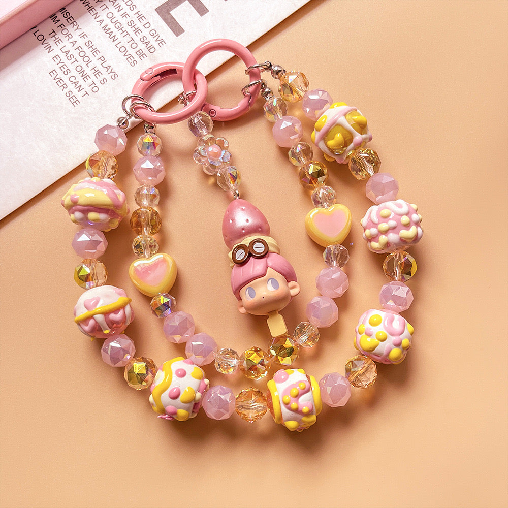 Handmade Beaded Cute Character Phone Lanyard